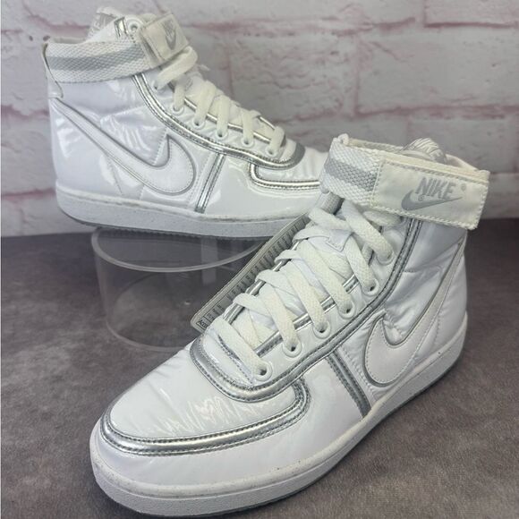 Nike Vandal Women’s White Silver High-Top Sneakers SAMPLE/PROTOTYPE 7 - Picture 2 of 10